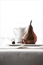 Chocolate poached pear