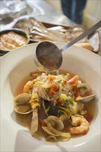 Bowl of seafood stew