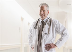 Caucasian doctor smiling