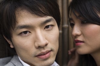 Close up of Japanese couple