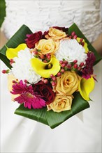 Close up of bridal bouquet