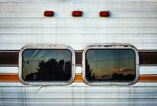 Windows of decaying vehicle