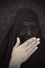 Middle Eastern woman in burka
