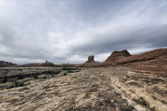 Clouds over desert in Moab