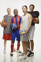 Group of multi-ethnic male athletes