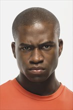 African American man looking angry