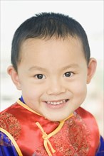 Chinese boy smiling