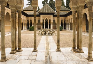 Pillared portico surrounding courtyard