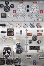 Close up of control panel gauges