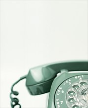 Green rotary telephone