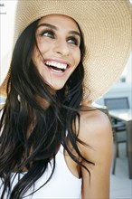 Middle Eastern woman smiling