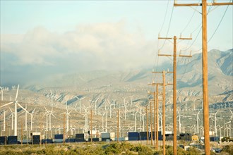 Wind farm in desert