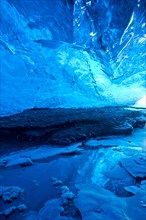 Pool of water in ice cave