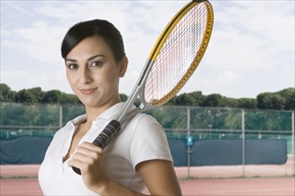Turkish woman playing tennis