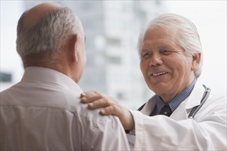 Chilean doctor talking to patient