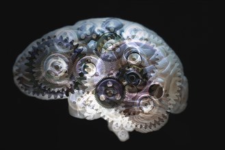 Mechanical gears turning in brain