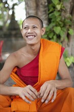 Smiling Cambodian monk