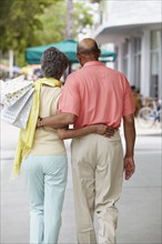 African couple shopping