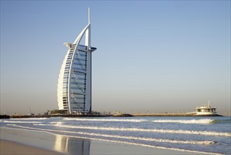 Burj Al Arab Hotel on beach