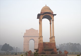 India Gate against blue sky