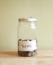 Coins in 'fun day' jar
