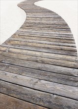 Wooden walkway on beach