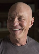 Close up of smiling face of older Caucasian man