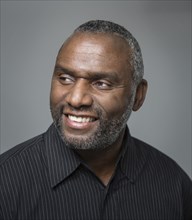 Close up of smiling African American man