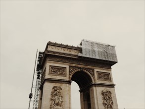 Scaffolding on Arc de Triomphe