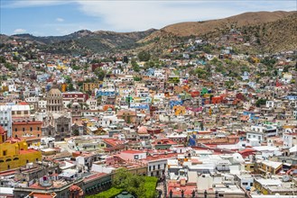 Aerial view of Guanajuato cityscape