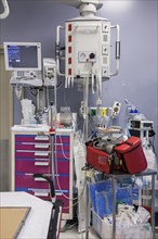 Equipment in hospital emergency room