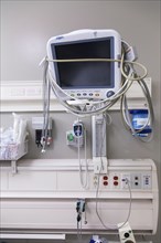 Medical equipment on hospital wall