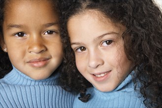 Close up of two young girls