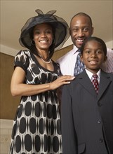 African family dressed for church
