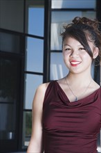 Glamorous Asian woman smiling