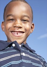 African American boy smiling