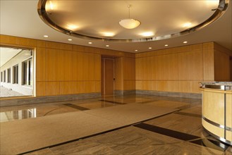 Empty lobby area in office building