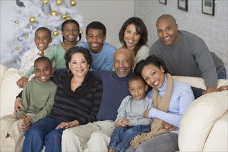 Portrait of multi-generational African family