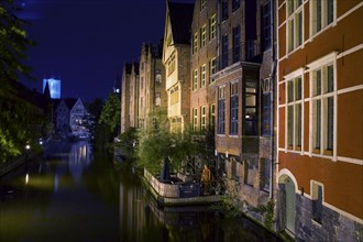 Quaint buildings along canal
