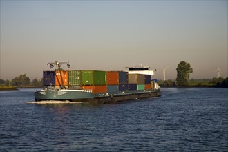 Freight containers on barge