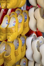 Close up of traditional Dutch wooden shoes