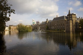 Dutch building on pond