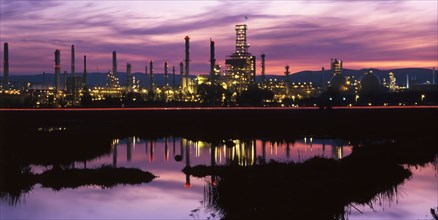Oil Refinery at sunset