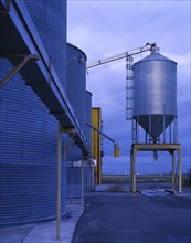 Storage silos at granary