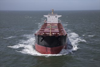 Freighter in ocean