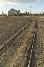 Railroad tracks from barn