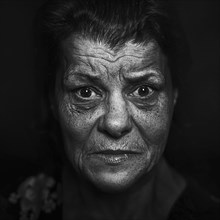Close up of Senior Caucasian woman's face