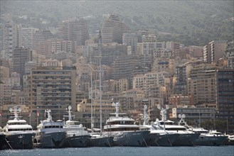 Yachts moored in Monte Carlo