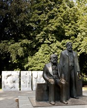 Statues in city park