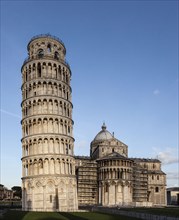 Ornate cathedral and leaning tower